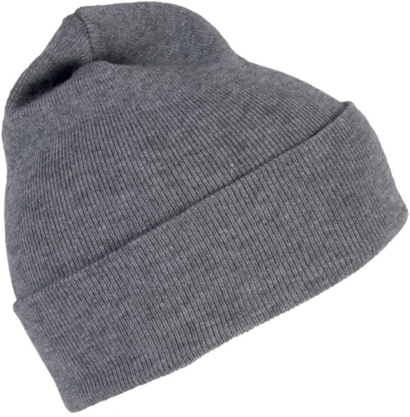 Beanie With Turn-Up - Off Grey