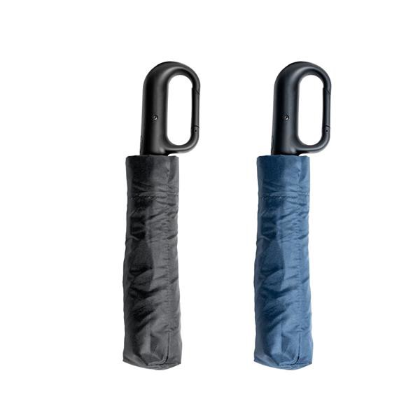 Guarda-Chuva Retrátil Com Pega Mosquetão - Preto