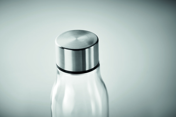 Venice glass bottle, 500 ml, stainless steel lid - Transparent