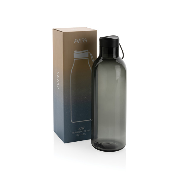 Avira Atik RCS Recycled PET bottle 1L - Black