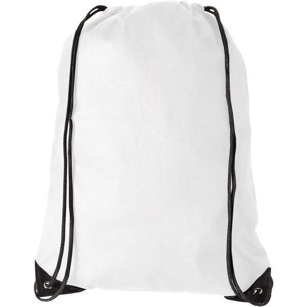 Evergreen non-woven drawstring bag 5L - White