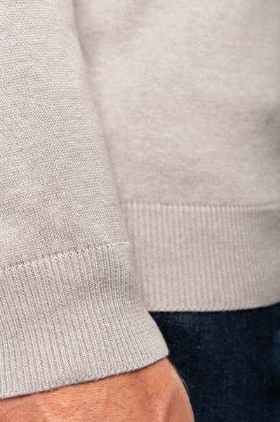 Men's Full Zip Cardigan - Grey Melange / S