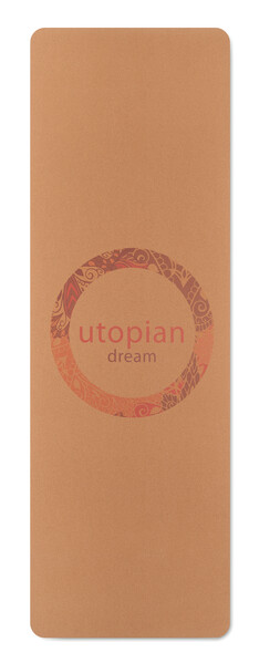 100% Cork & Rubber yoga mat - Full colour