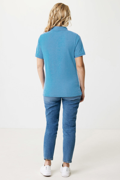 Polo en coton piqué et recyclé Iqoniq Yosemite - Tranquil Blue / XXL