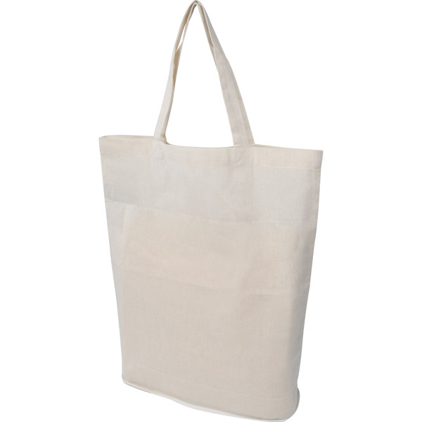 Foldable shopping bag in cotton LUDMILLA - Beige