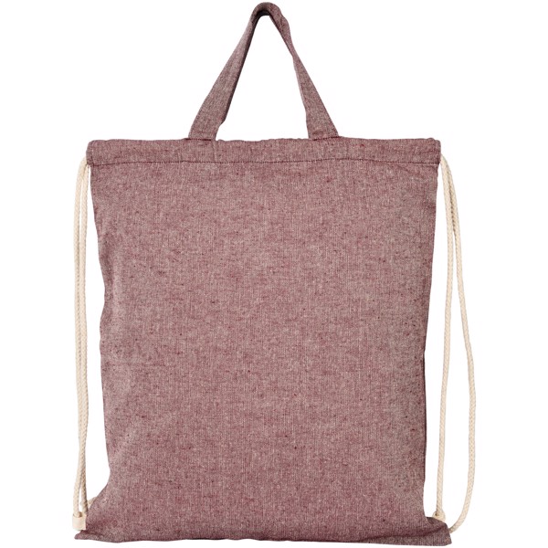 Sac à dos recyclé 150 g/m² Pheebs avec cordon de serrage 6L - Marron chiné