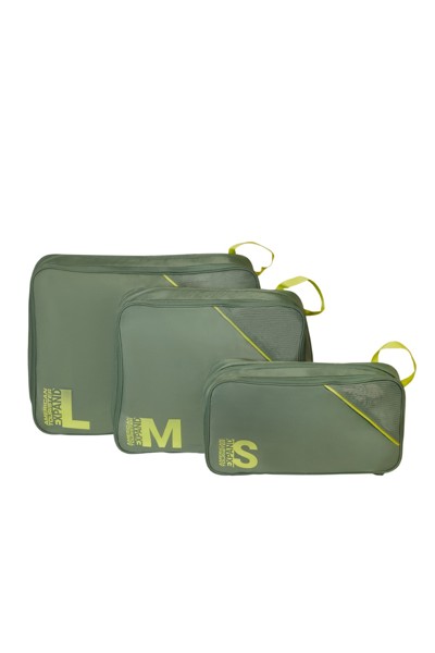 American Tourist. Ta Packing Cubes S/M/L - American Tourister - Olive / Lime Green