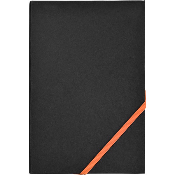 Zápisník s pevnou obálkou Travers - Černá / 0ranžová