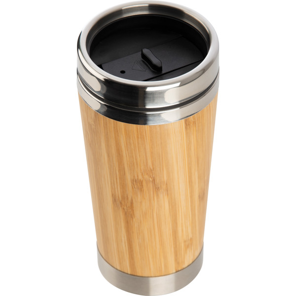 CHRISTOPH Bambusz termoszbögre, 400 ml - Beige