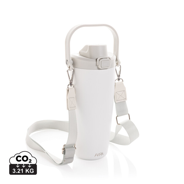 Avira Ayala RCS R-RVS duosip afsluitbare crossbody tumbler - Wit