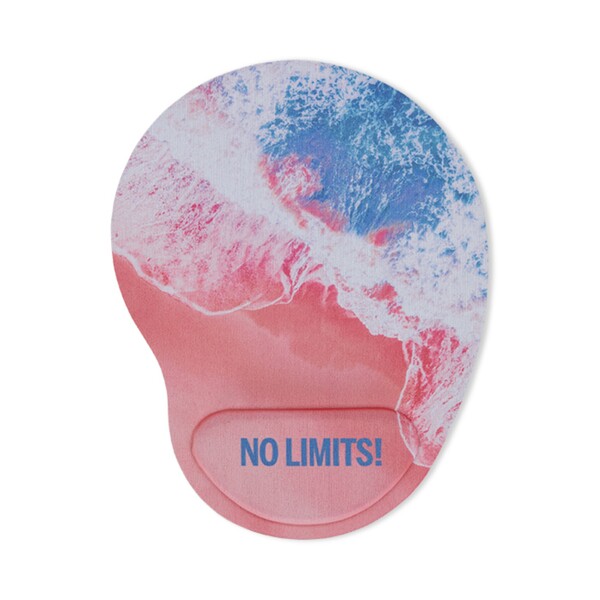 Full colour printed ergonomic polyester mousepad - Full colour
