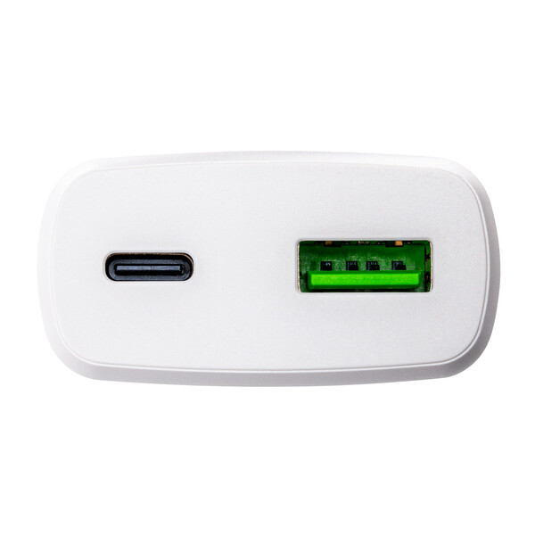 Chargeur USB GaN 2 ports TOMARES - blanc