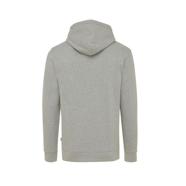 Sweat à capuche en coton recyclé et non teinté Iqoniq Torres - Heather Grey / XL