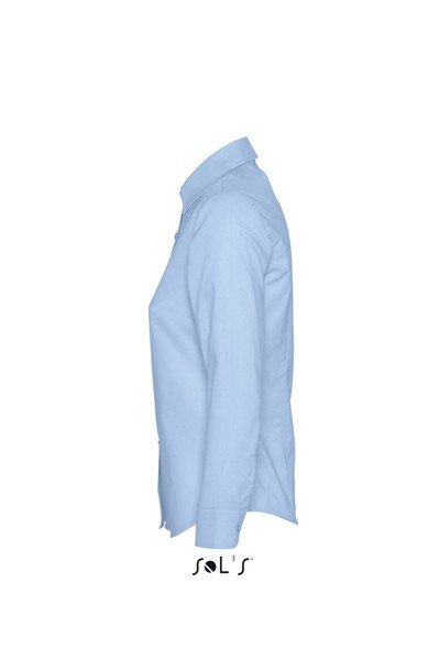 Sol's Embassy - Long Sleeve Oxford Women's Shirt - Sky Blue / L