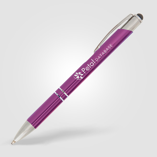 Stylo Crosby Brillant Stylet Coté Clip - Violet / Laser