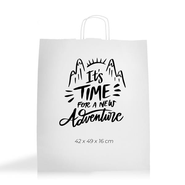 Saco Papel Kraft 100G/M2 42X49x16cm - Branco