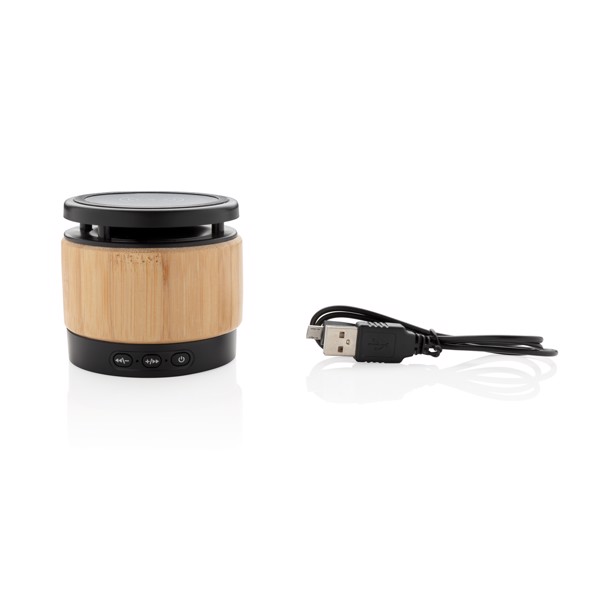 XD - Bamboo wireless charger speaker