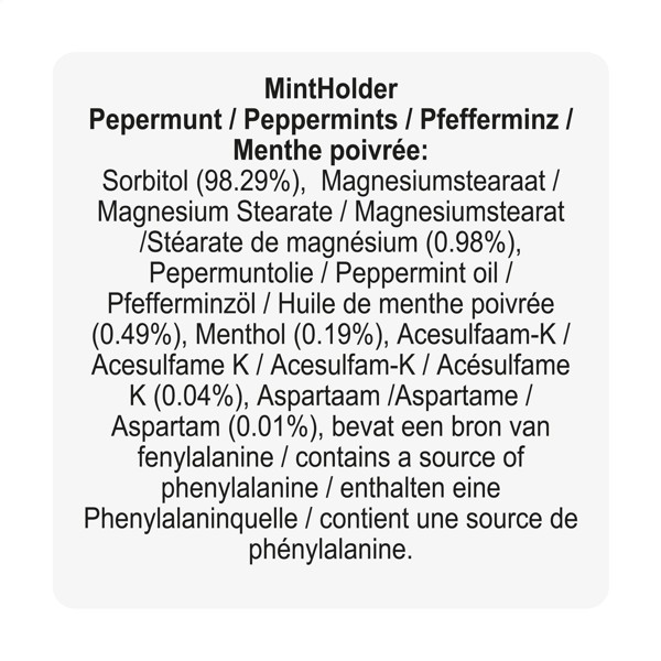 MintHolder pastilles à la menthe - Blanc