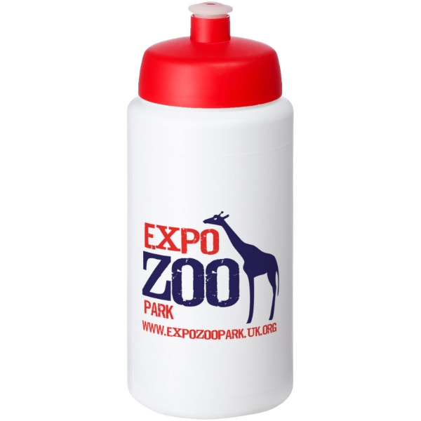 Bouteille de sport Baseline® Plus 500ml couvercle sport - Blanc / Rouge