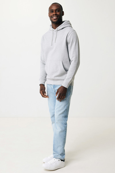 Lehká mikina s kapucí Iqoniq Rila z recykl. bavlny - Light Heather Grey / XXL