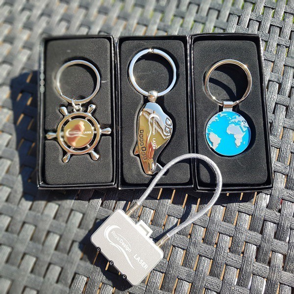 Steering Wheel metal keyring