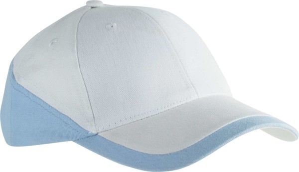 Racing - Two-Tone 6 Panel Cap - White / Sky Blue