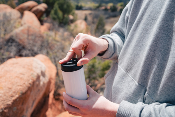 Metro RCS Recycled stainless steel tumbler - White