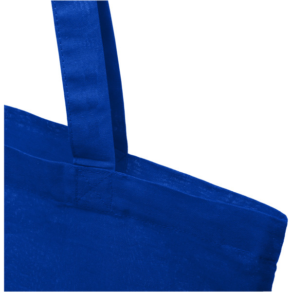 Sac shopping Madras en coton certifié GRS de 140 g/m2 de 7 L - Bleu royal