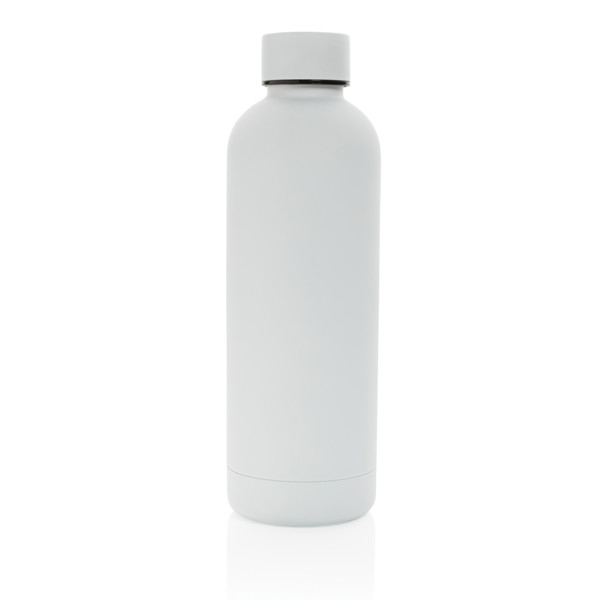 Bouteille isotherme 500ml en acier inoxydable recyclé RCS - Blanc