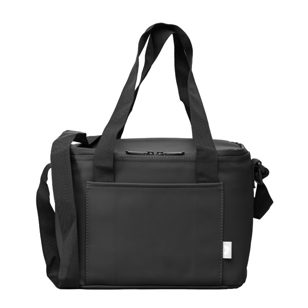 Malmö Recycled 12 Can Cooler Bag - 11L - Black / Heat transfer