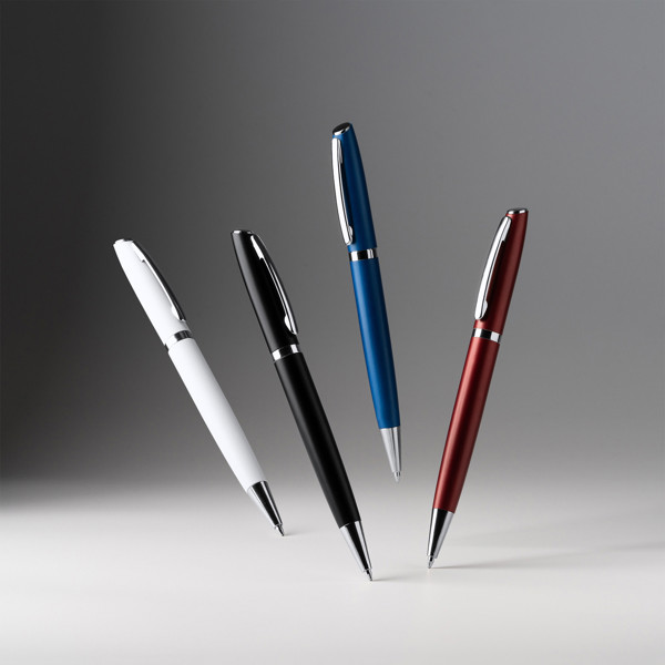 Ball Pen Alvik - White / BLUE INK