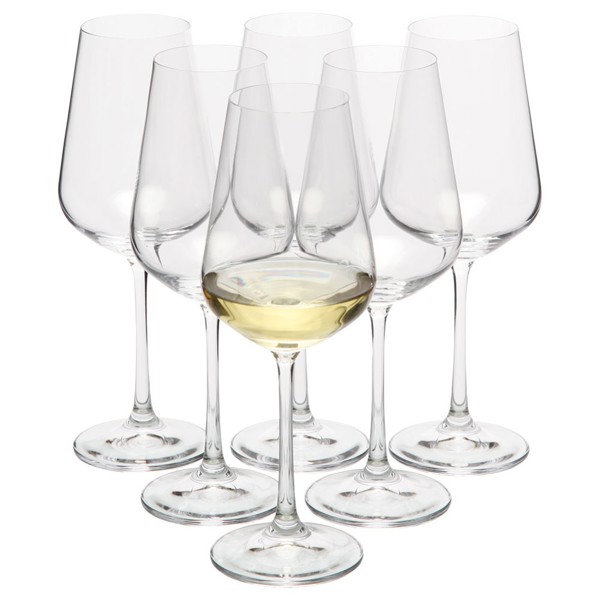 MORETON 6er Set Bohemia Crystal Weißweingläser