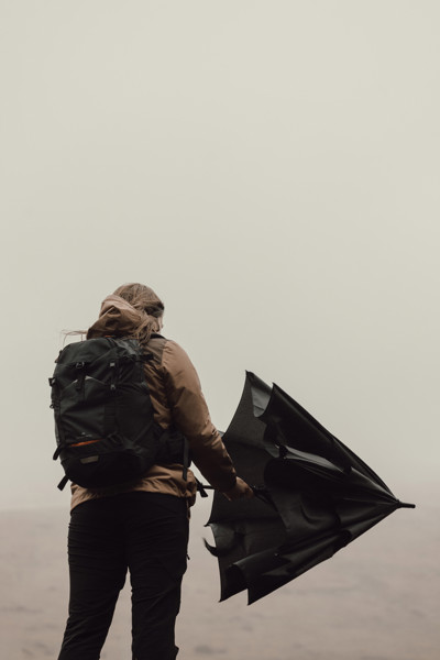 Nordic Drift Trail 27" AWARE™ RPET storm UPF 50+ proof Umbre