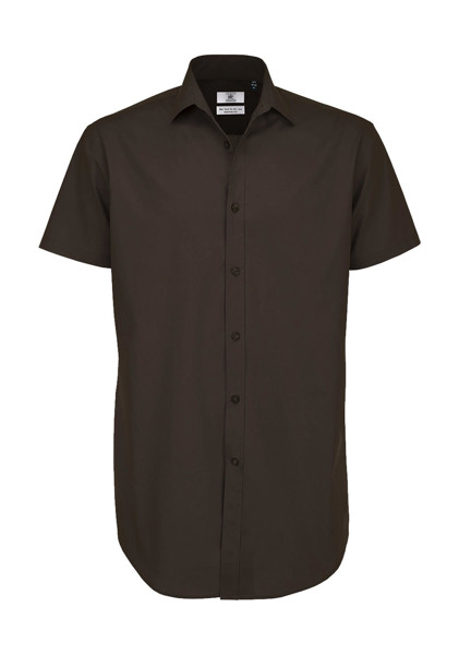 Black TieSSL / Men Poplin Shirt - Coffee Bean / S