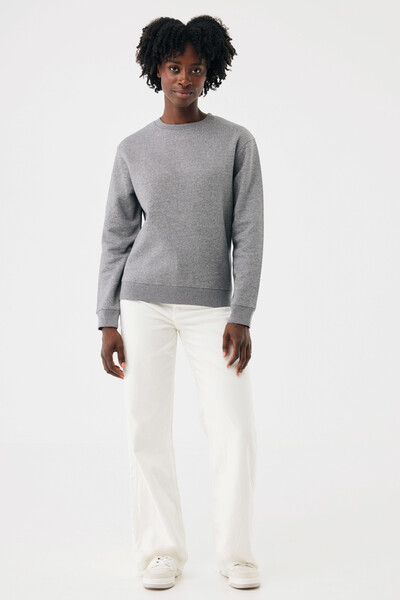 Mikina IQONIQ Torla z recyklované bavlny - Light Heather Anthracite / XS