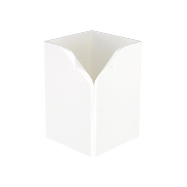 PENCIL POT (75x75x104mm) - Blanc opaque / 