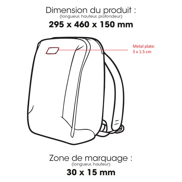 NAIA - BND931 - sac à dos pour ordinateur professionnel Waste2Gear 20 L