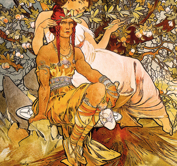 Plánovací nástěnný kalendář Alfons Mucha 2027