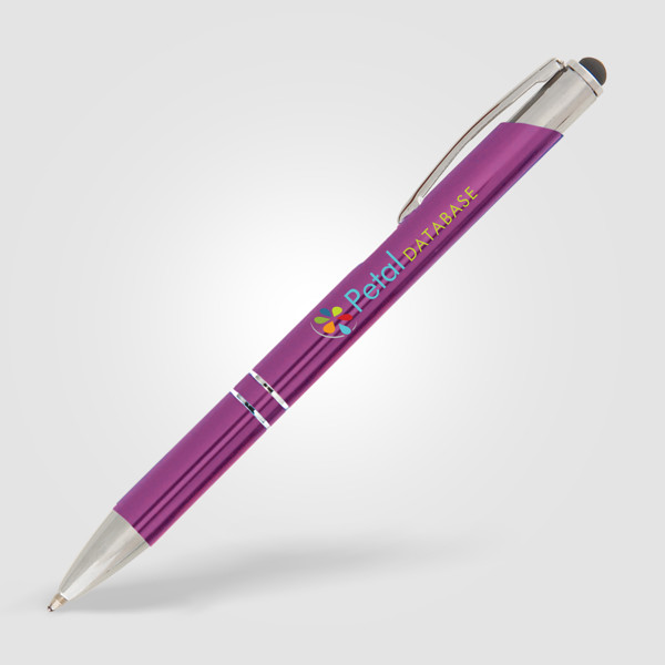Stylo Crosby Brillant Stylet Coté Clip - Violet / Laser