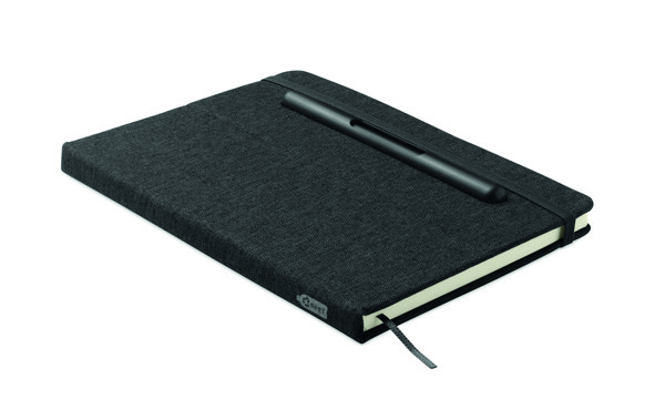 A5 notebook with phone holder Rinbook - Black