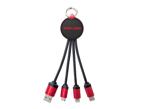 Charging USB cable LED 3in1 UC023 - WHITE