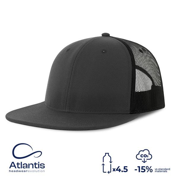 Boné Snap Mesh-S, 100% Poliéster Reciclado - Branco