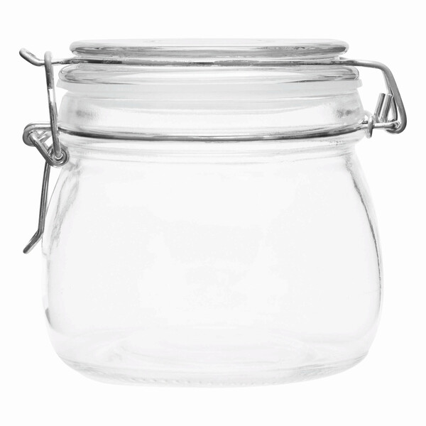 Glass storage jar, approx. 500 ml CLICKY M
