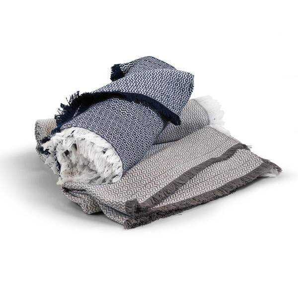 Plaid polycoton recyclés 320g REWARM - gris