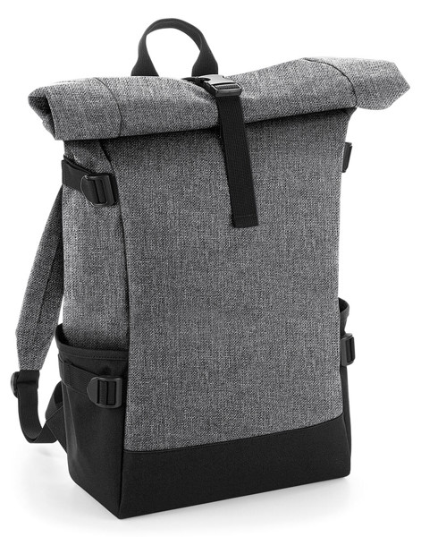 Block Roll-Top Backpack - Black / Black / ONE SIZE