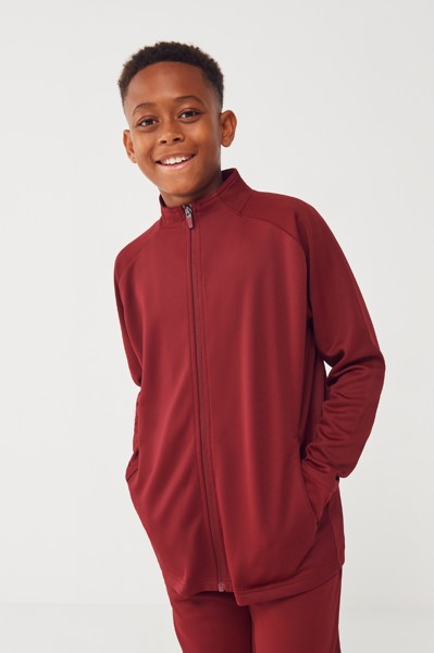 Kids' Knitted Tracksuit Top - Black / Emerald / 9/10