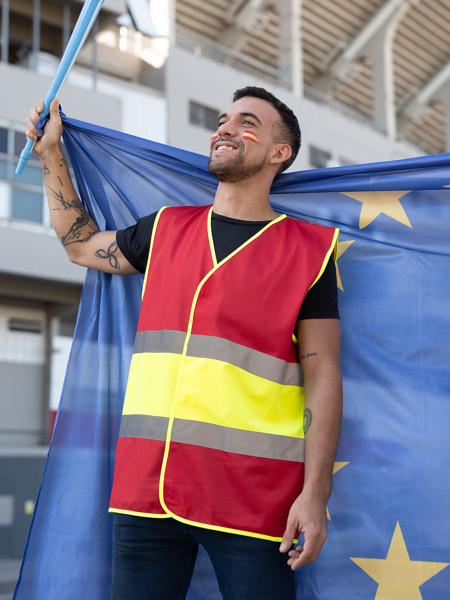 National Flag Safety Vest - Rosso Bianco Blu / L/XL