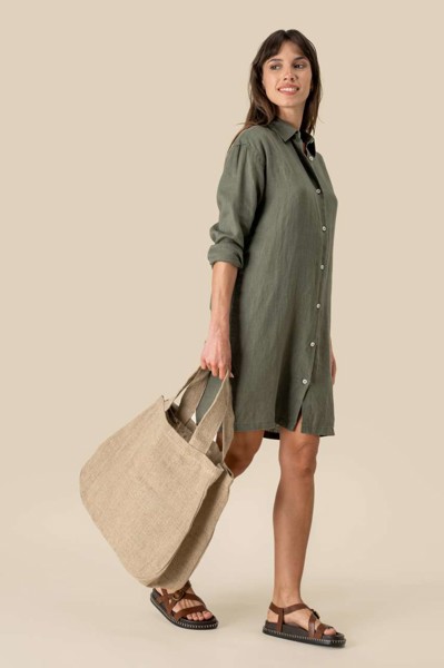 Ladies' Linen Dress Shirt - S