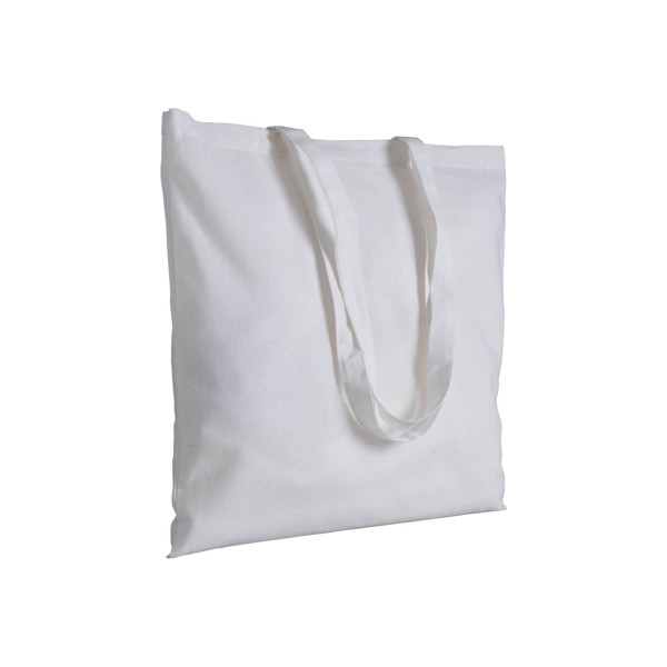 120 G/M2 Recycled Cotton Shopper Bag, Long Handles. - White