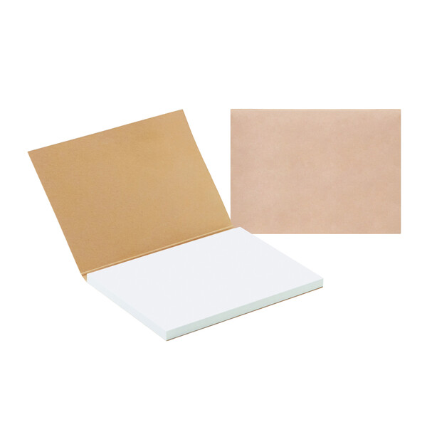 Recycled paper soft cover with 100 sticky notes (EU made) - Full colour